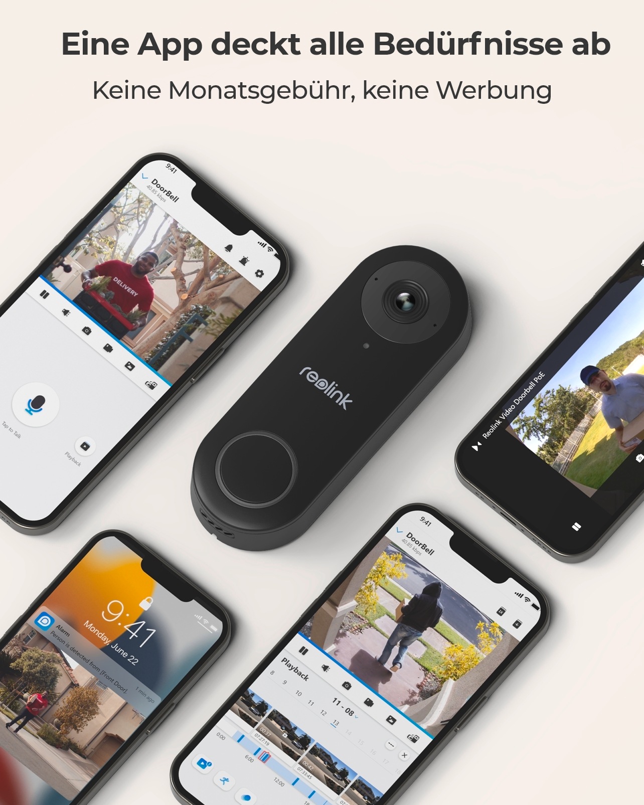 Reolink Smart Home Türklingel »D340P Doorbell« Aussenbereich