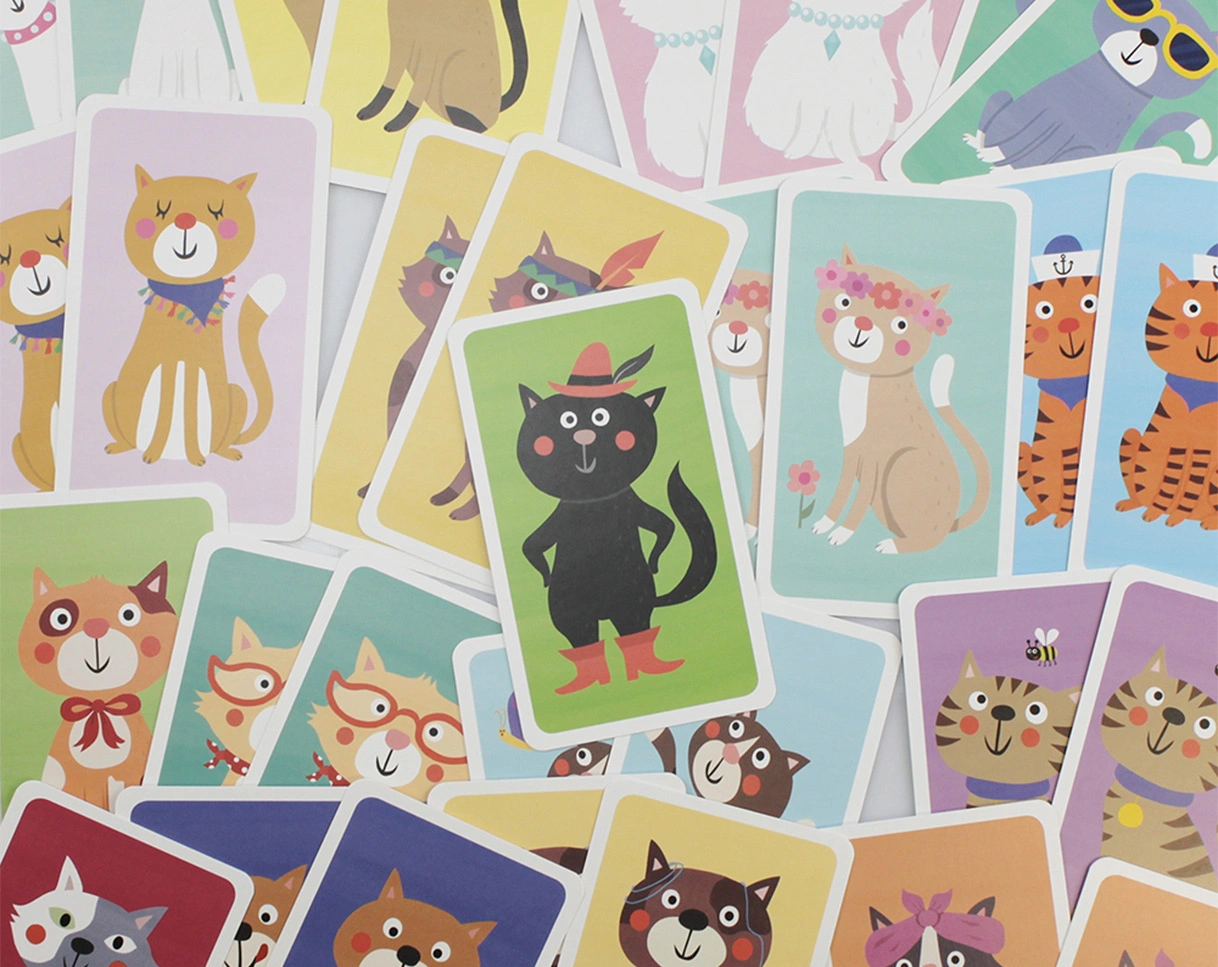 Kartenspiel SCHWARZER KATER - KATZEN in bunt
