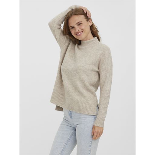 Vero Moda Lefile Oversize Striktrøje, Birch, XL