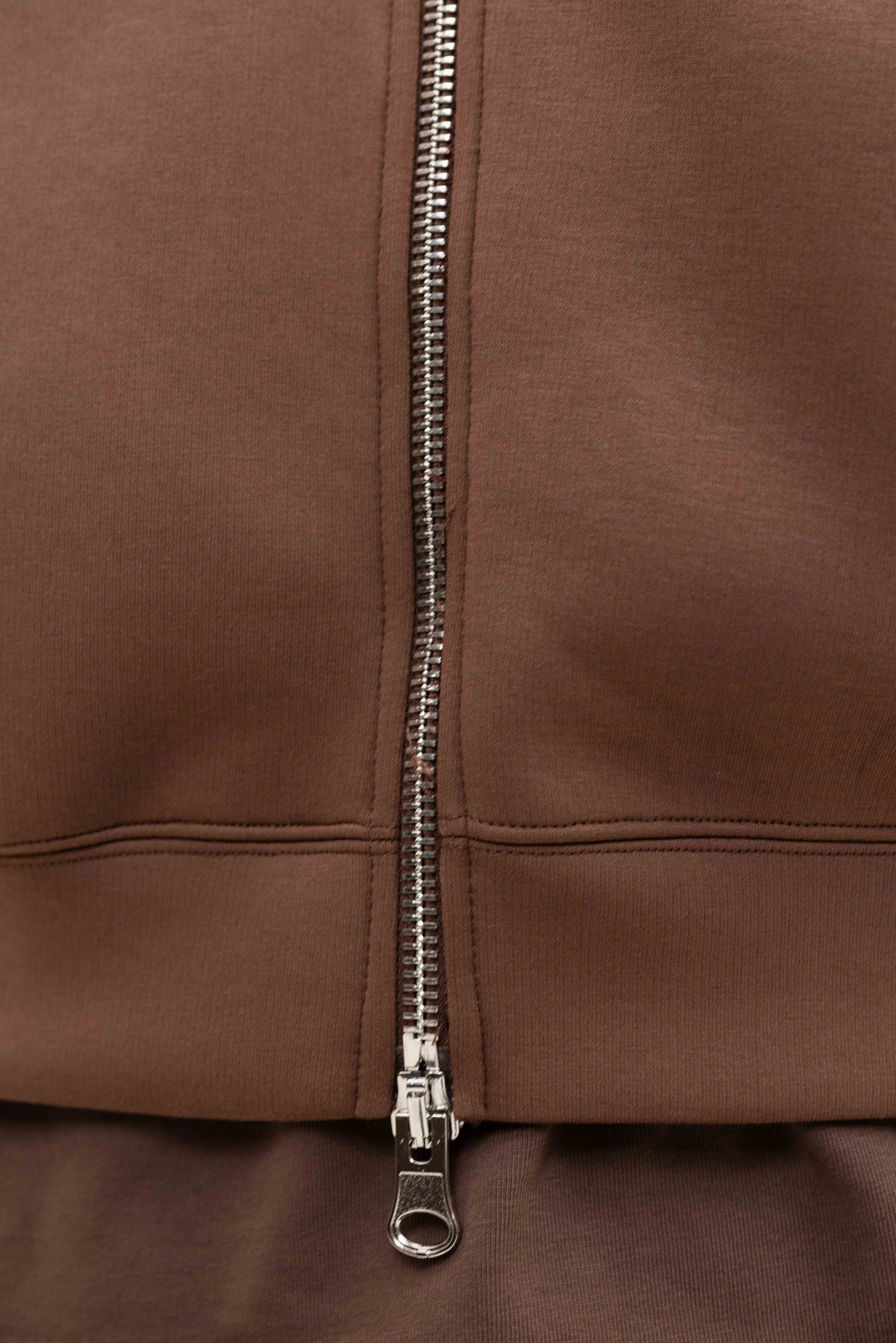 Equalité Yuki Oversized Scuba Full Zip Hoodie Heren Bruin