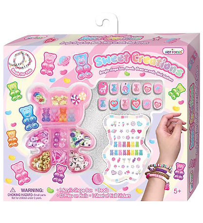Hot Focus Kreatives Spielset - Anhänger & Perlen I Box mit Nagel