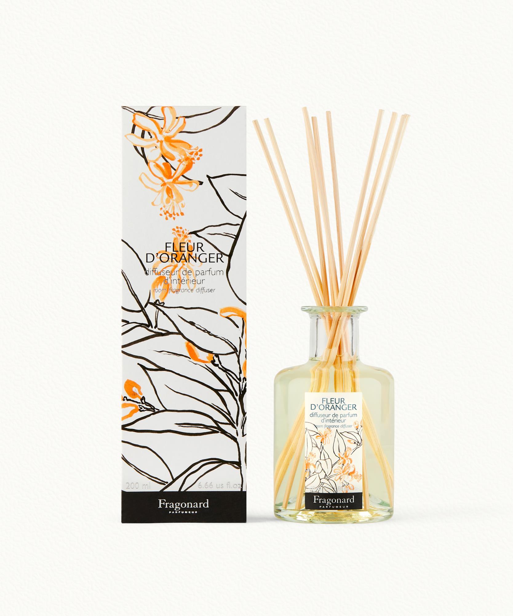Fleur d'Oranger  Diffuseur + 10 bâtonnets - flacon 200 ml