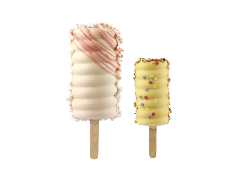 Silikomart Glaceform Silikonform für Eis – Mini Tango Weiss 1 Form - 4 Mulden samt Holzstäbchen und Rezept
