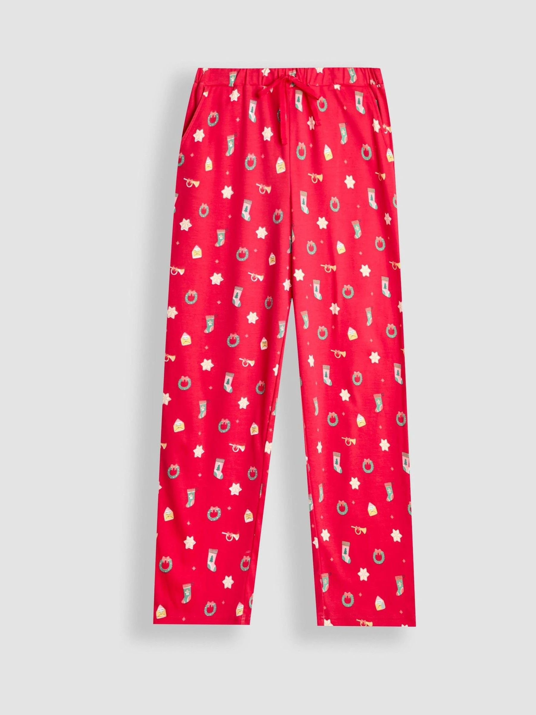 JoJo Maman Bébé Heren Kerstmis Jersey Pyjama Set