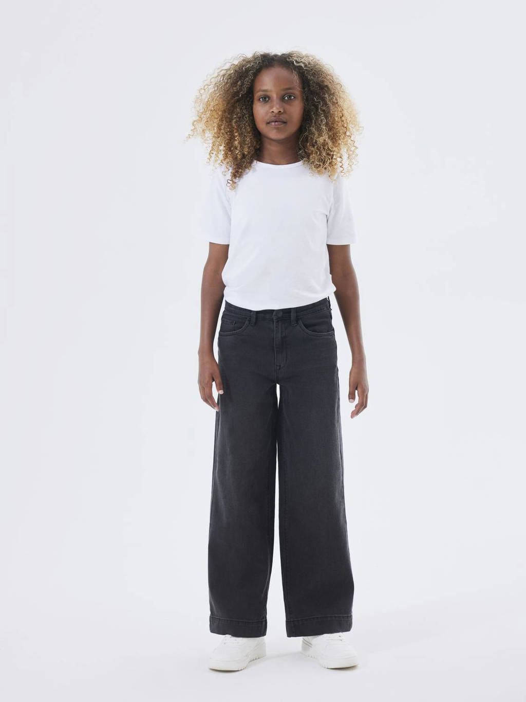NAME IT wide leg jeans NKFROSE black denim
