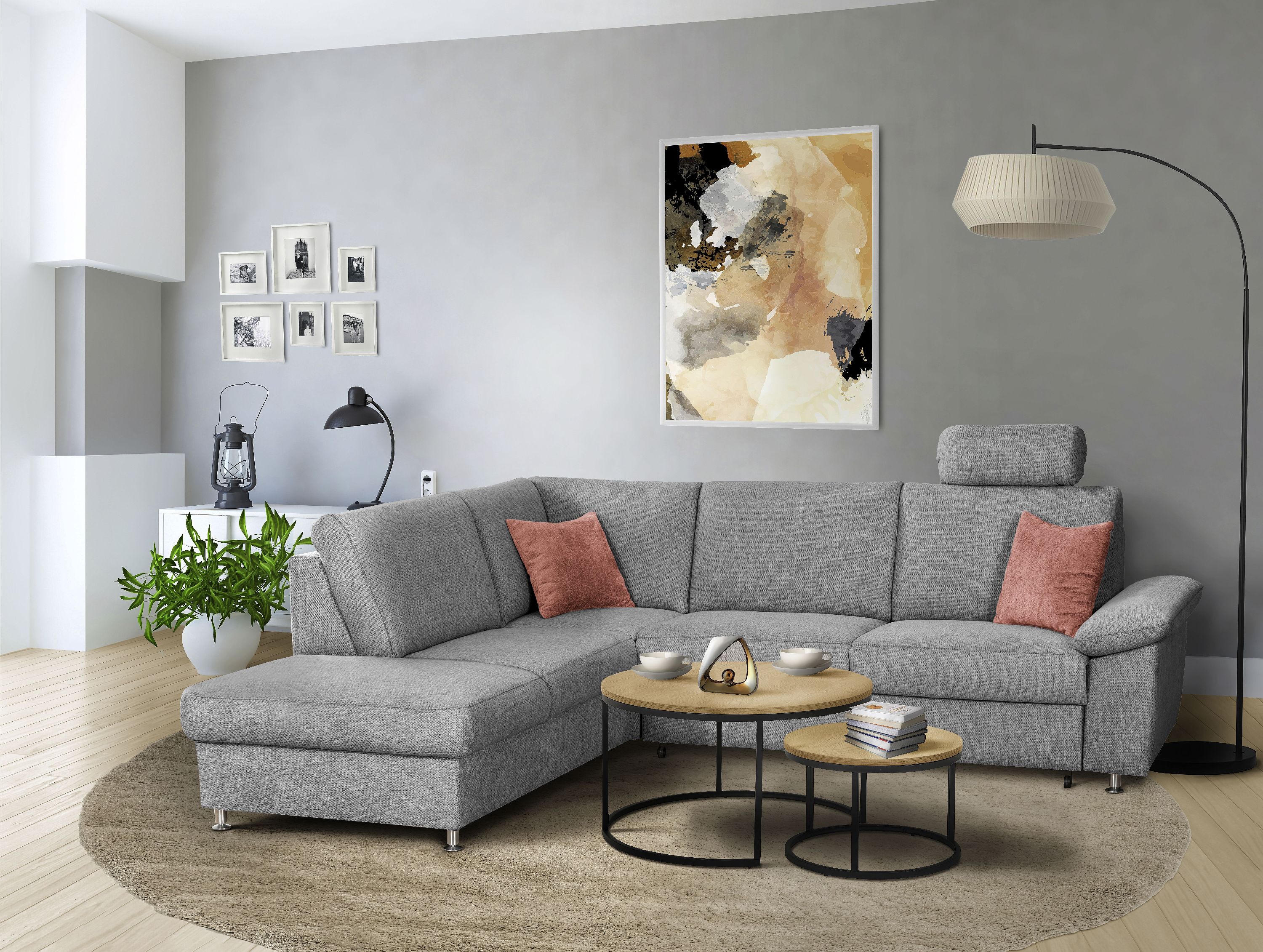 Polsterecke vito JANUR 690 silber