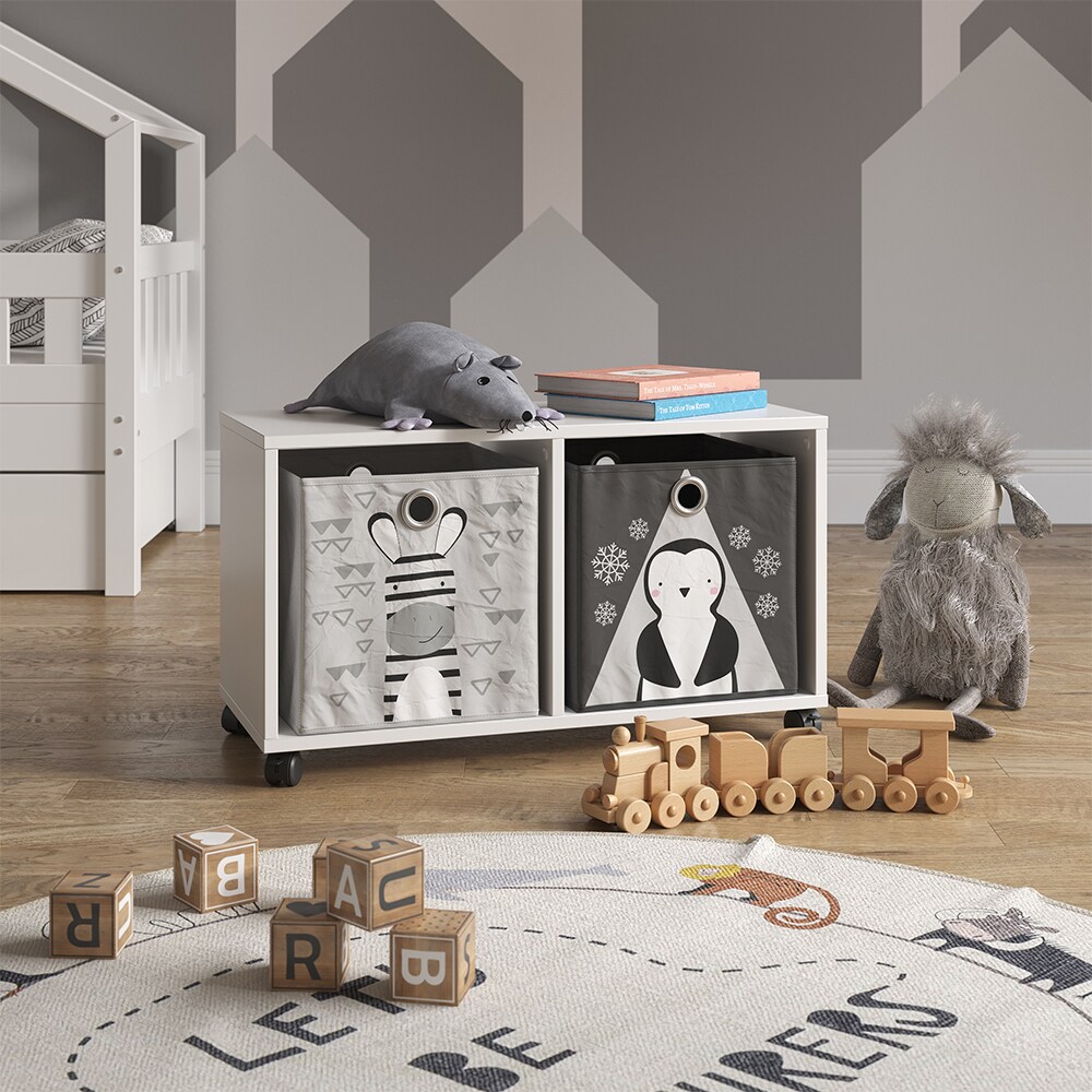 Vicco Rollcontainer Luigi für Faltbox Kinderregal 2 Fächer Spielzeugregal Aufbewahrung