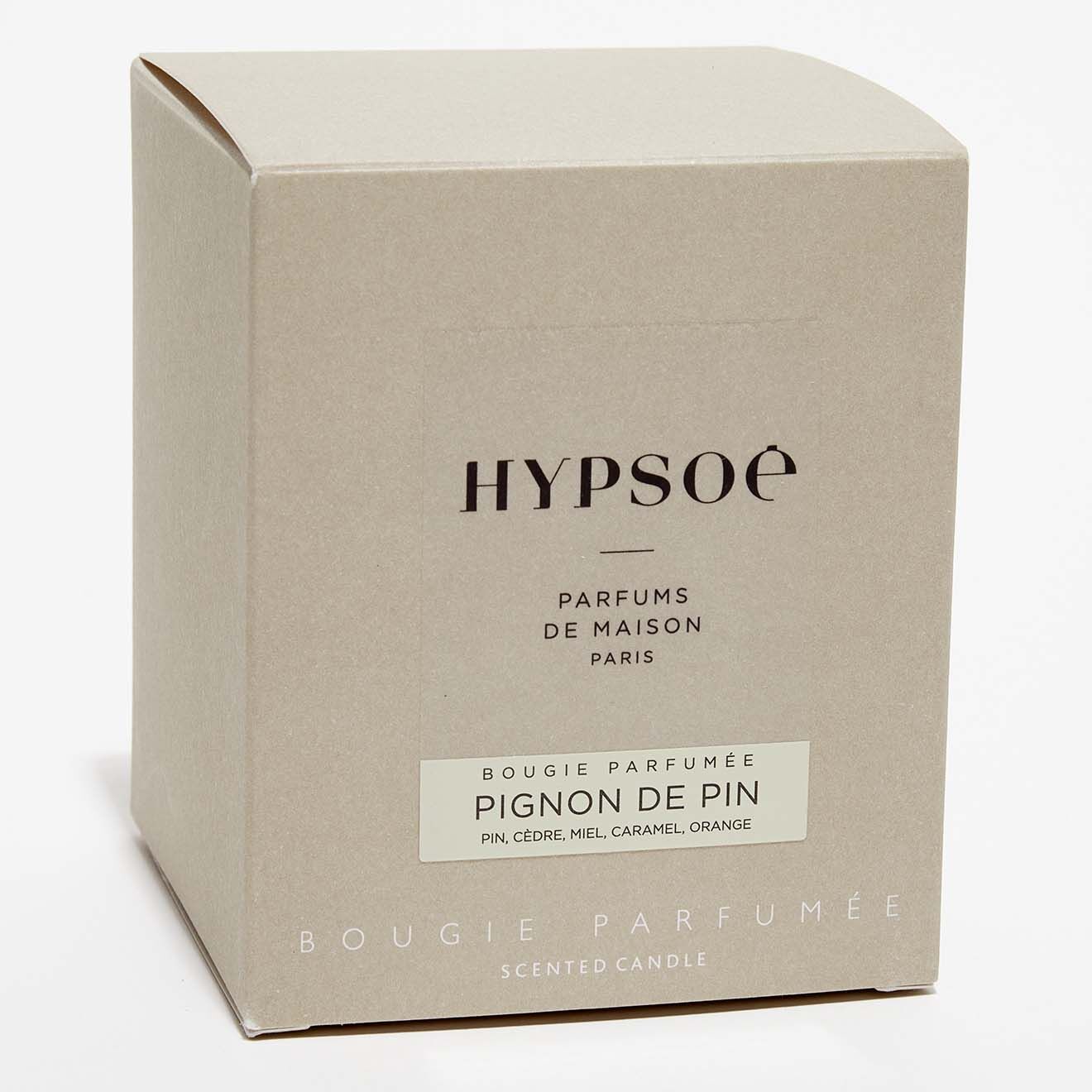 Hypsoé Bougie parfumée verre coloré laqué Pignon de Pin - 1 mèche 50h