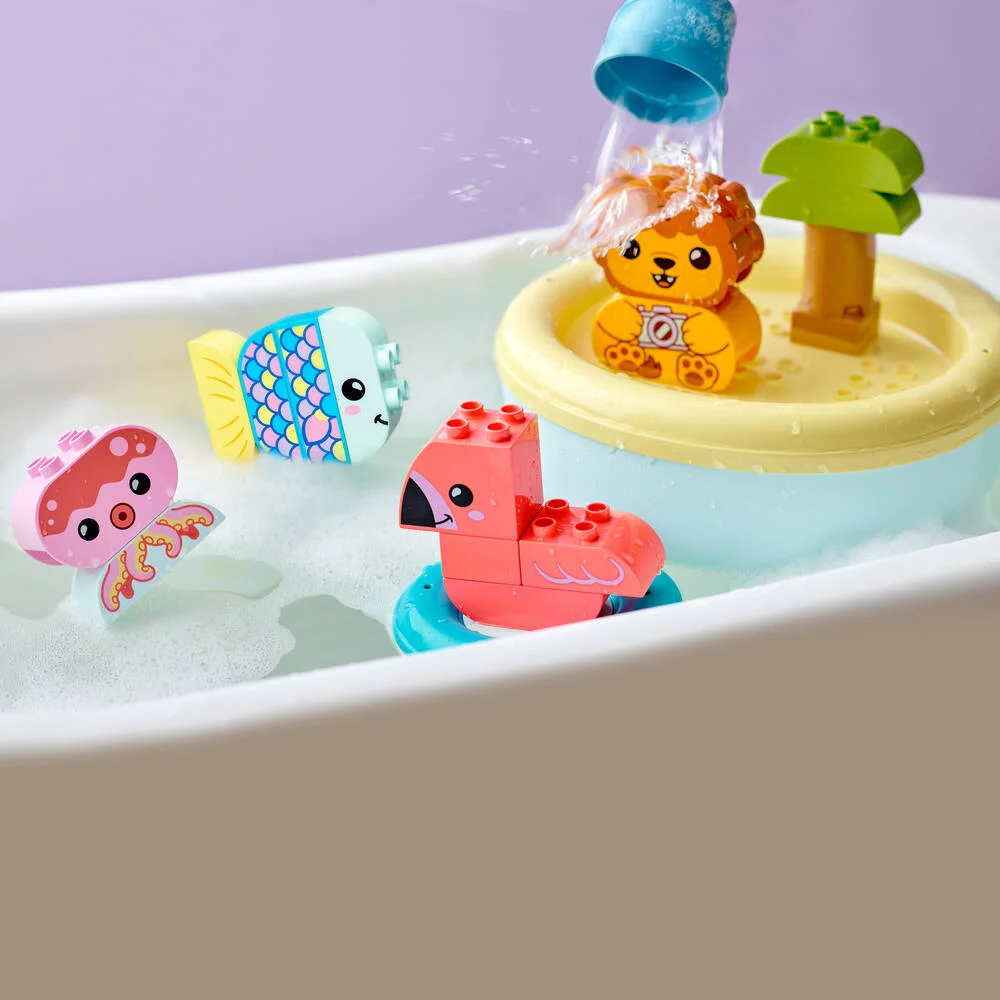LEGO®DUPLO 10966 - JOUET DE BAIN : L’ILE FLOTTANTE DES ANIMAUX