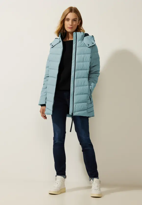 Steppmantel mit Beschichtung - polar mint