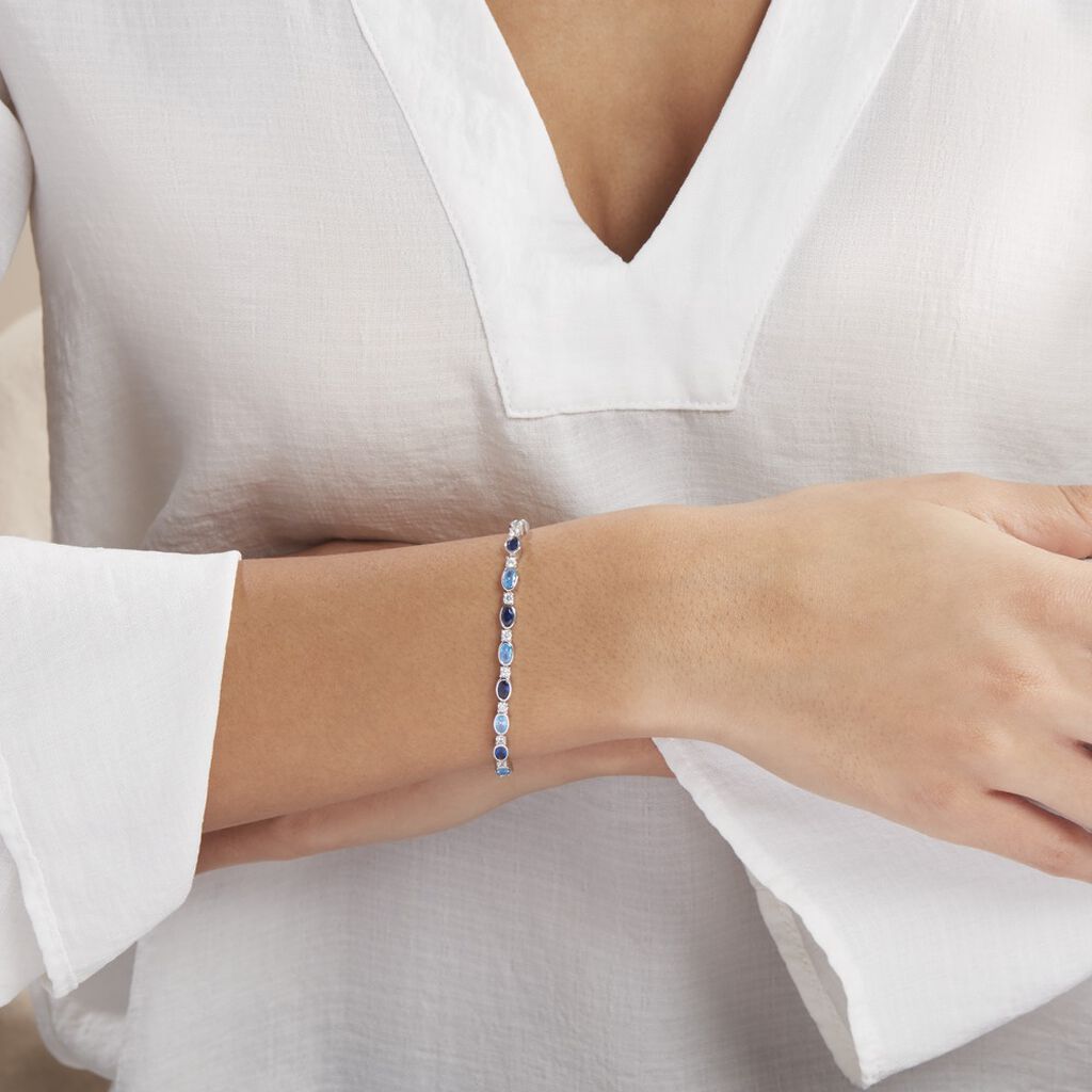 Bracelet Brielle Argent Blanc Oxyde De Zirconium