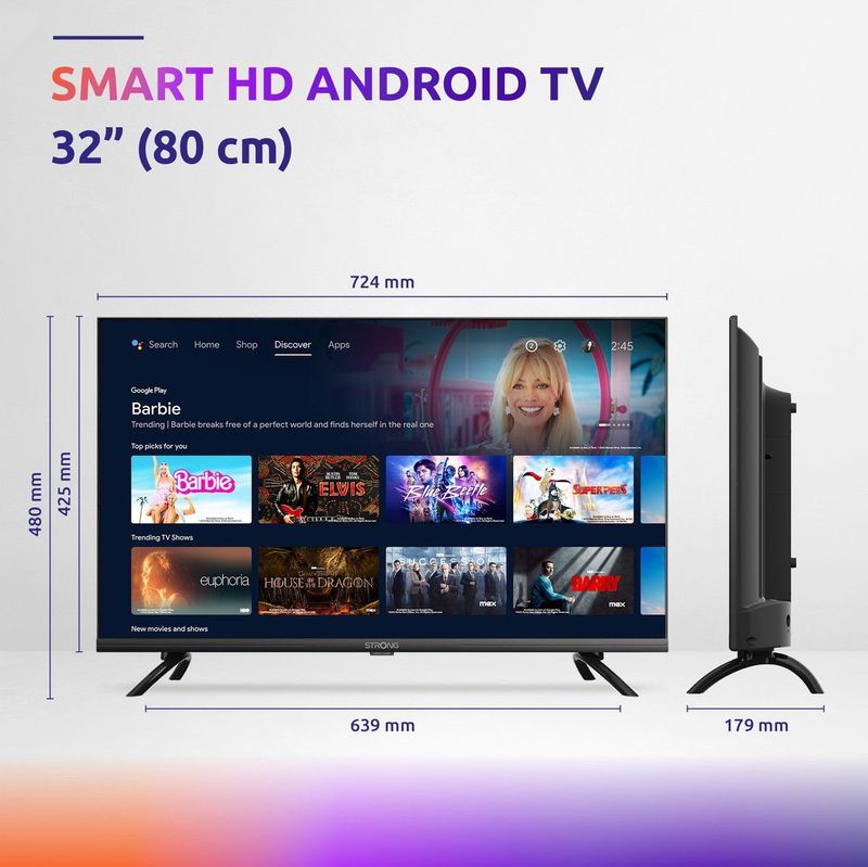 Strong - SRT32HD5553 - TV - Zwart - HD Smart TV met WLAN