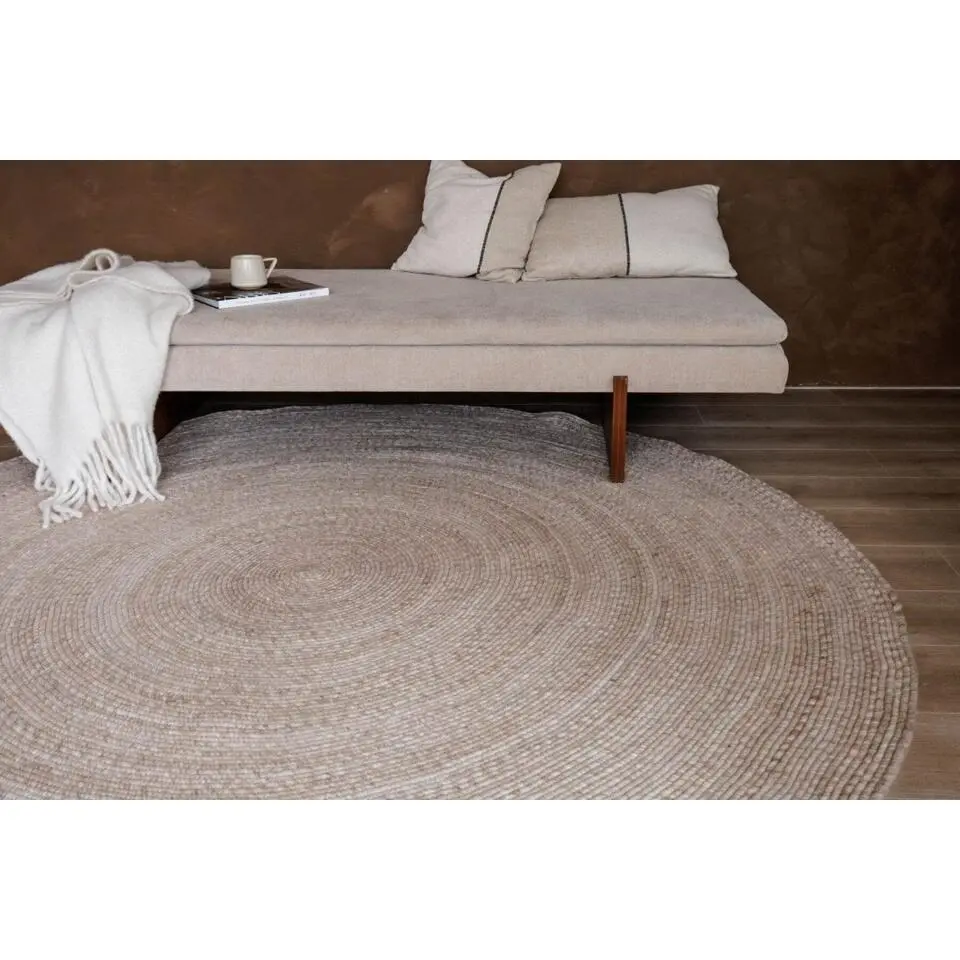 Interieur05 rond vloerkleed Gapo beige - 250 x 250 cm