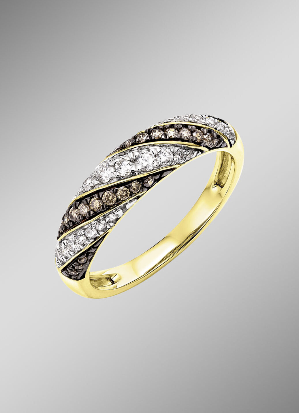 Damenring mit Brillanten und Diamanten