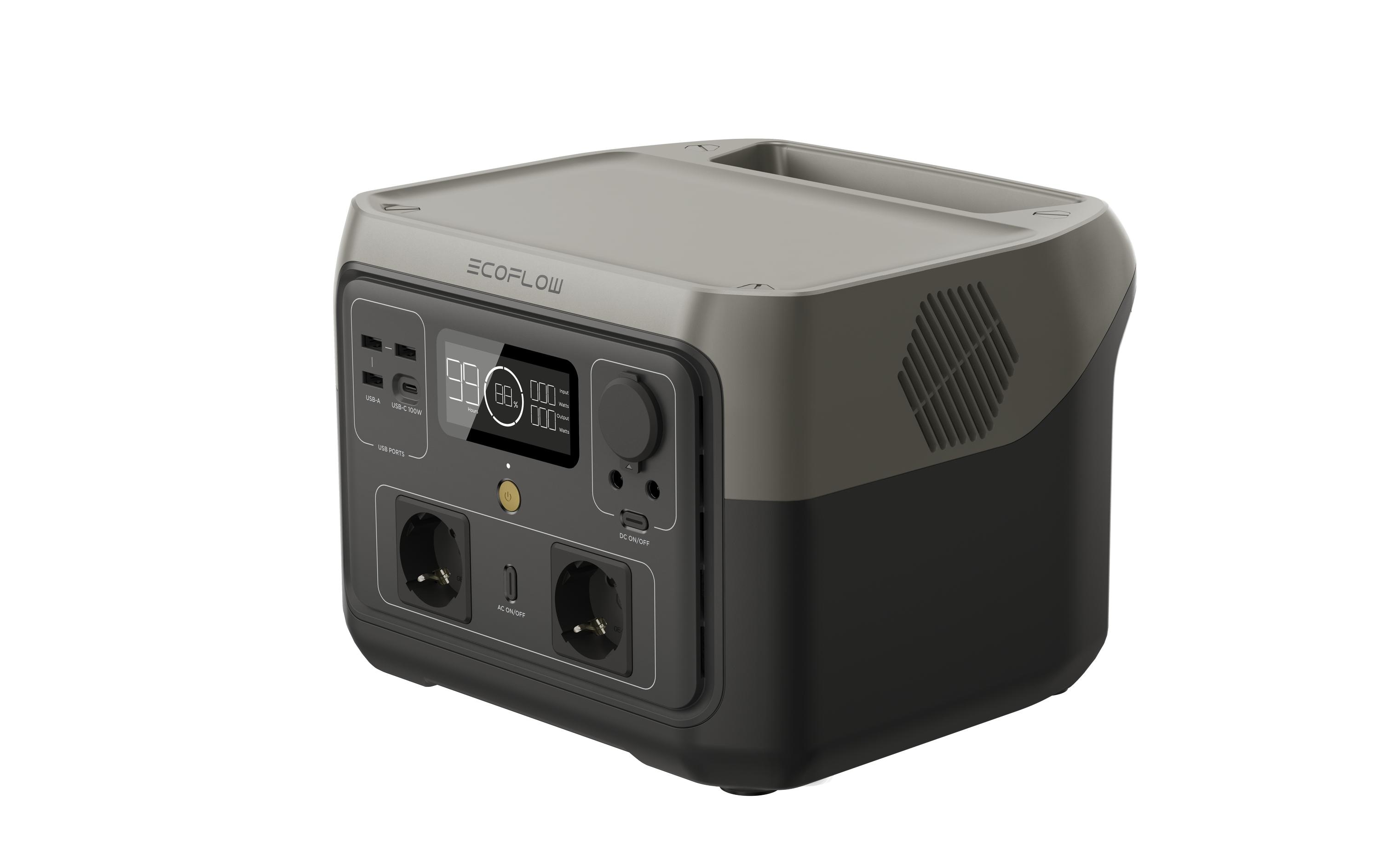 Power Station RIVER 2 Max 512 Wh<br>Tragbare Power Station mit 230 V AC Steckdose