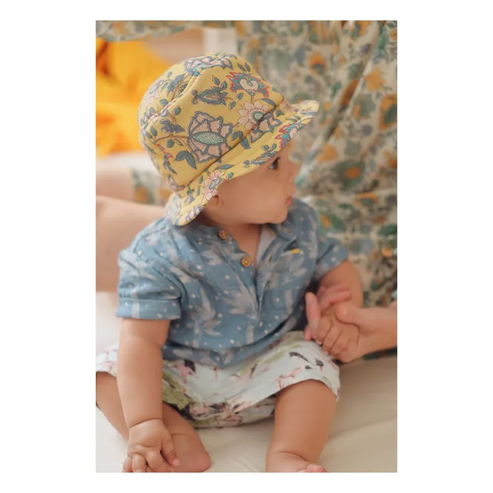 Louise Misha Chapeau Fleuri Afid | Jaune moutarde