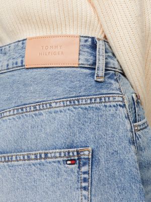 Minissaia jeans destroyed de cintura média