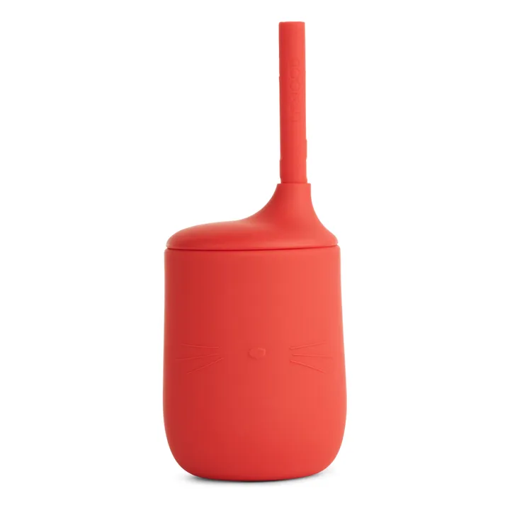 Liewood Gobelet avec paille Ellis en silicone | Rouge