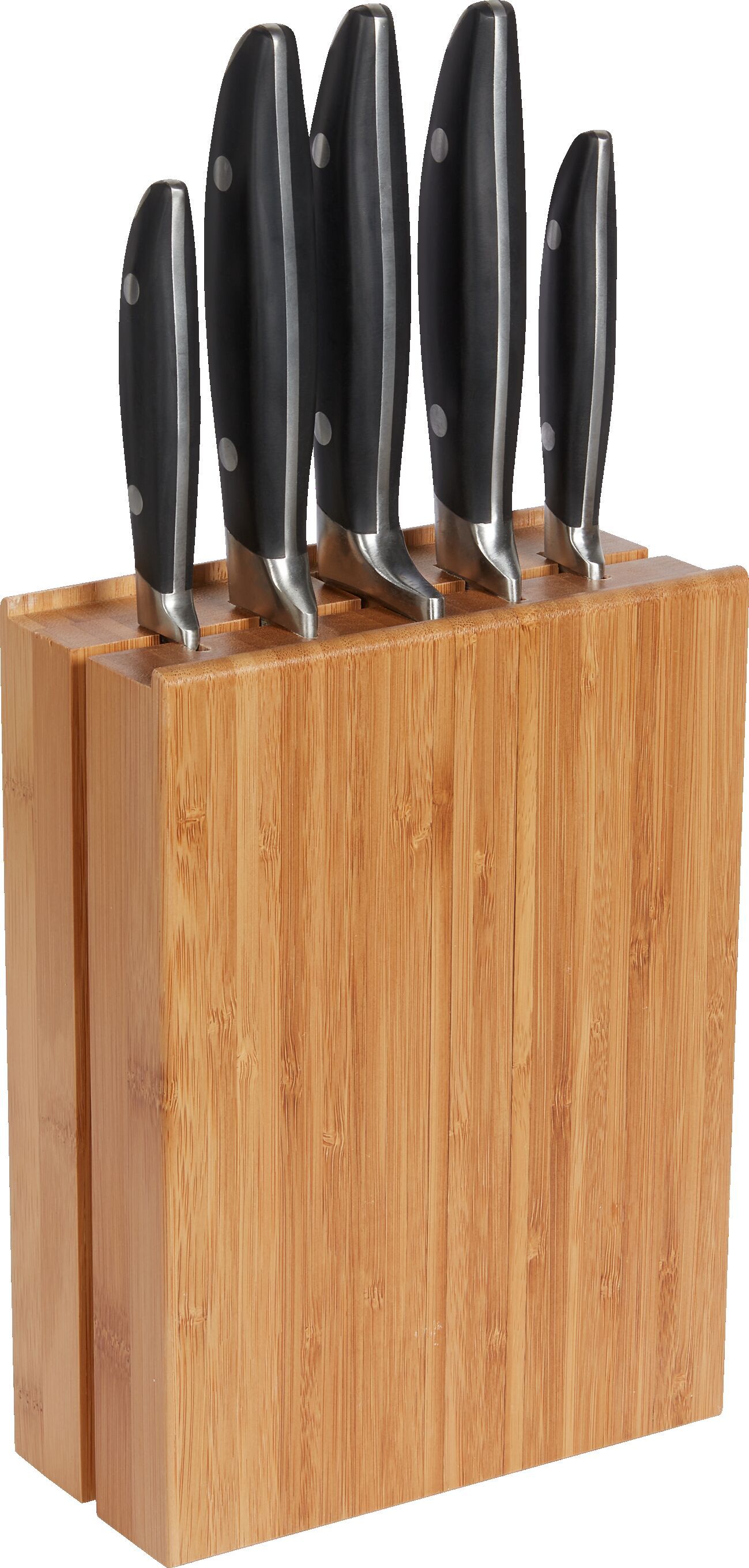 ADAMO Messerblock-Set - Hellbraun / B: 16.0 cm x T: 7.5 cm x H: 36.0 cm