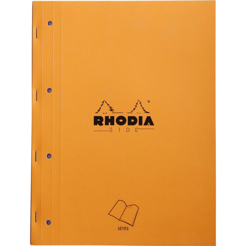 Bloc de cours, format A4, séyès, orange, 80 feuilles
