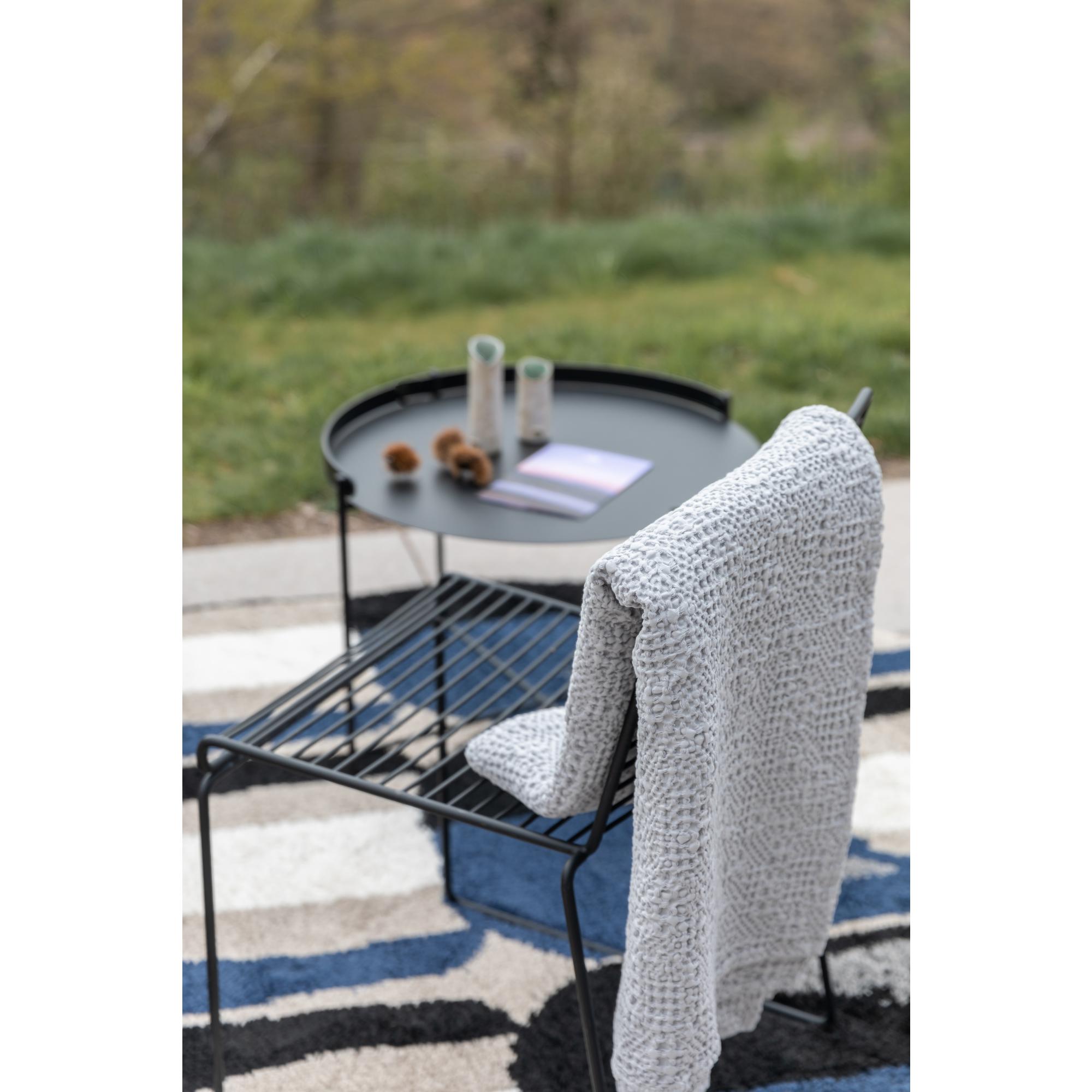 Plaid stonewashed tana perle 140 x 200 cm