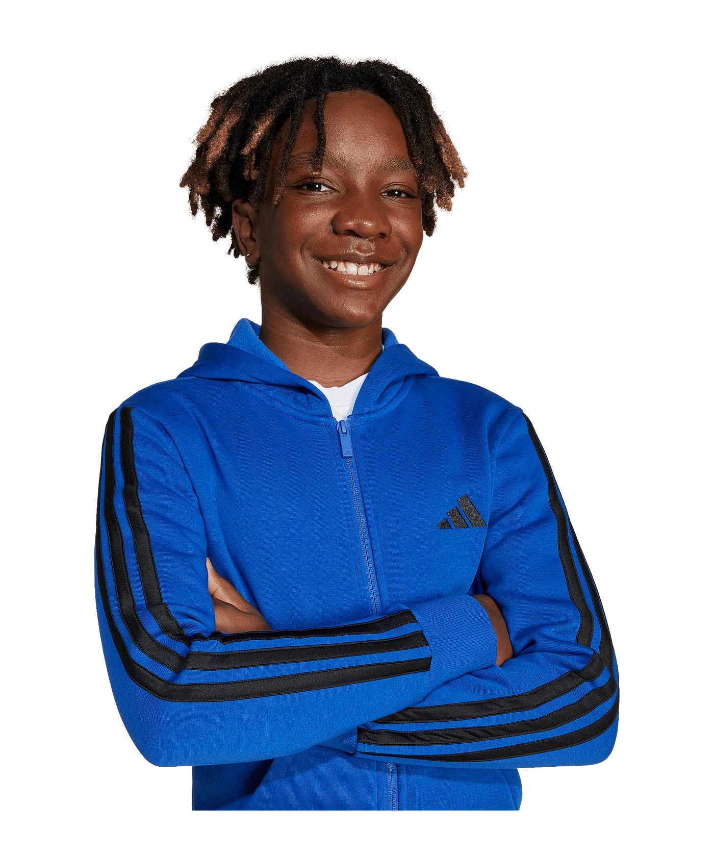 adidas Essentials Full-Zip Hoody Kids Blau