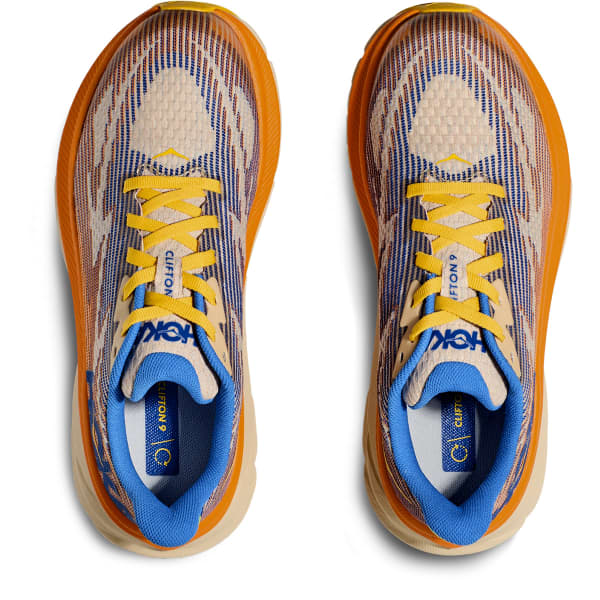 Chaussure running HOKA ONE ONE CLIFTON 9 YOUTH ULTRAMARINE / ELECTRIC TANGERINE