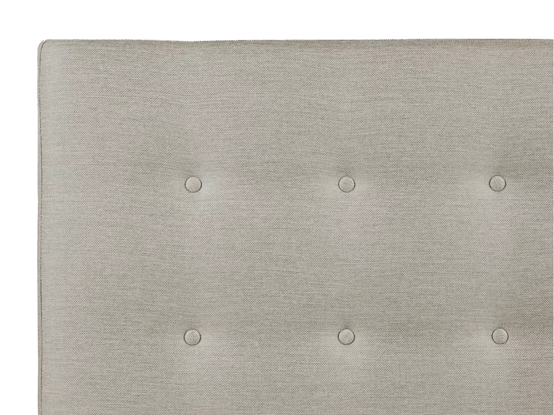 Tête de lit capitonnée FRANCESCO - 140 cm - Tissu - Beige