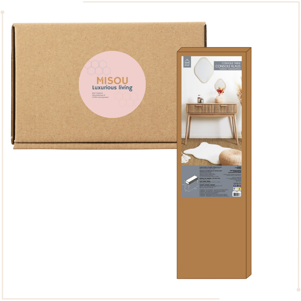 MISOU Klaus Sidetable Kaptafel Make up tafel met Lades Haltafel Con...