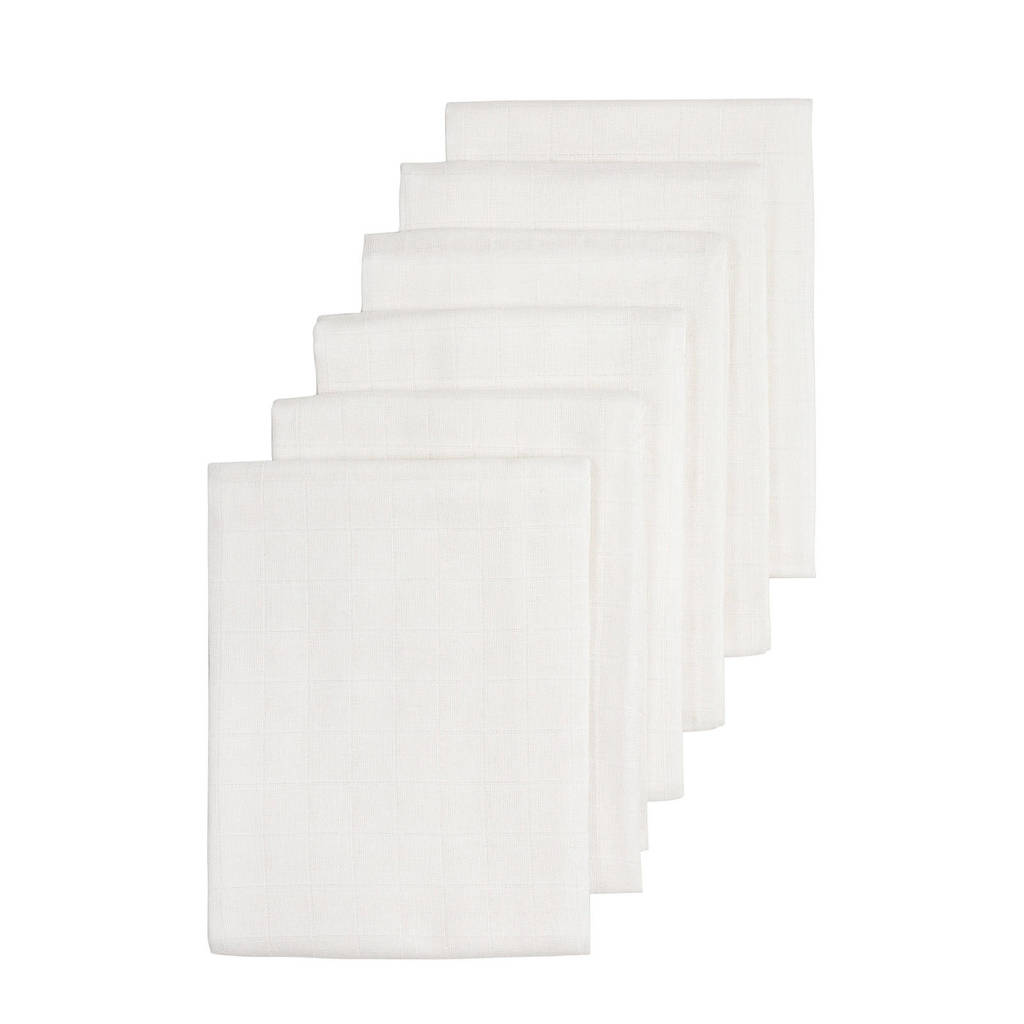 valt beetje tegenhydrofiele doek 70x70 cm wit - set van 6