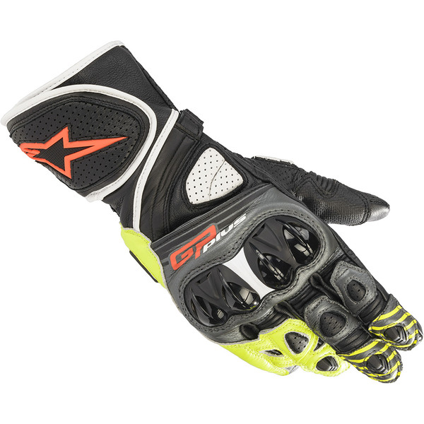 Alpinestars - Gants GP Plus R V2 Noir / Métal / Jaune fluo