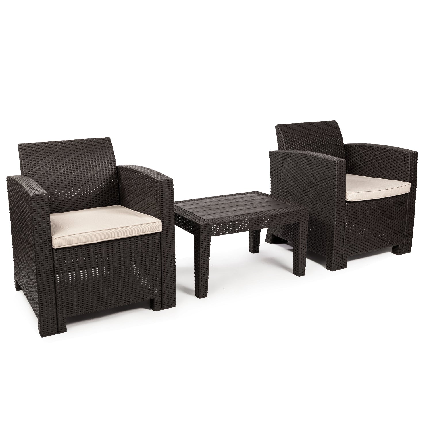 All Weather Anti-UV Patio Conversation Set PE Rattan Wicker Sofa Armchair for Outdoor Indoor Backyard Porch Garden Poolside USE