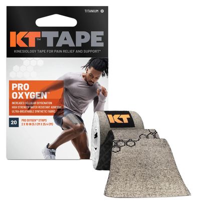 Bande prédécoupée KT TAPE Tape Pro Oxygen Titane 20 bandes
