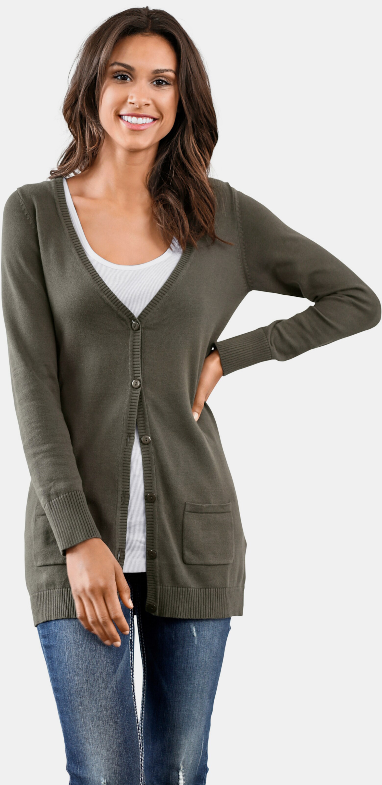 Feinstrickjacke