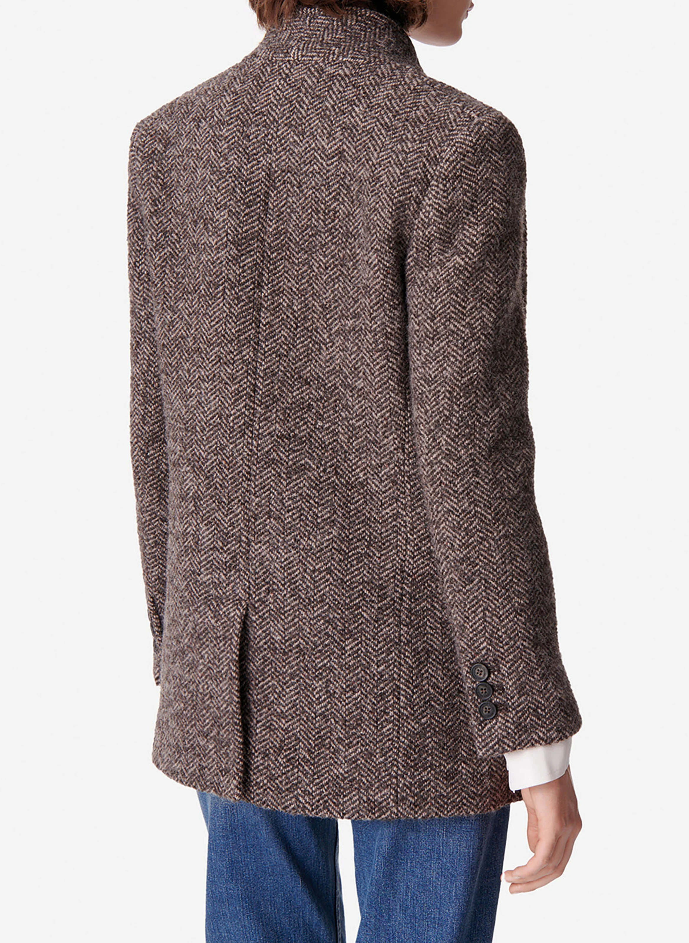 JOVANKA - Veste de tailleur col V | Marron