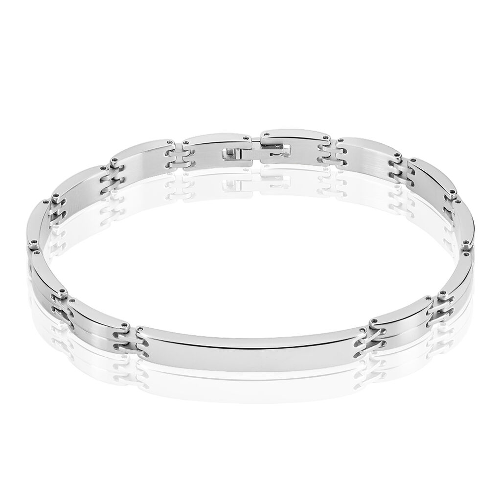 Bracelet Identité Isidore Acier Blanc