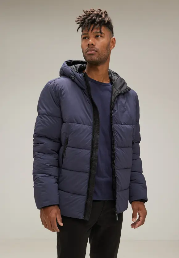 Sportive Puffer Winterjacke - deep night blue