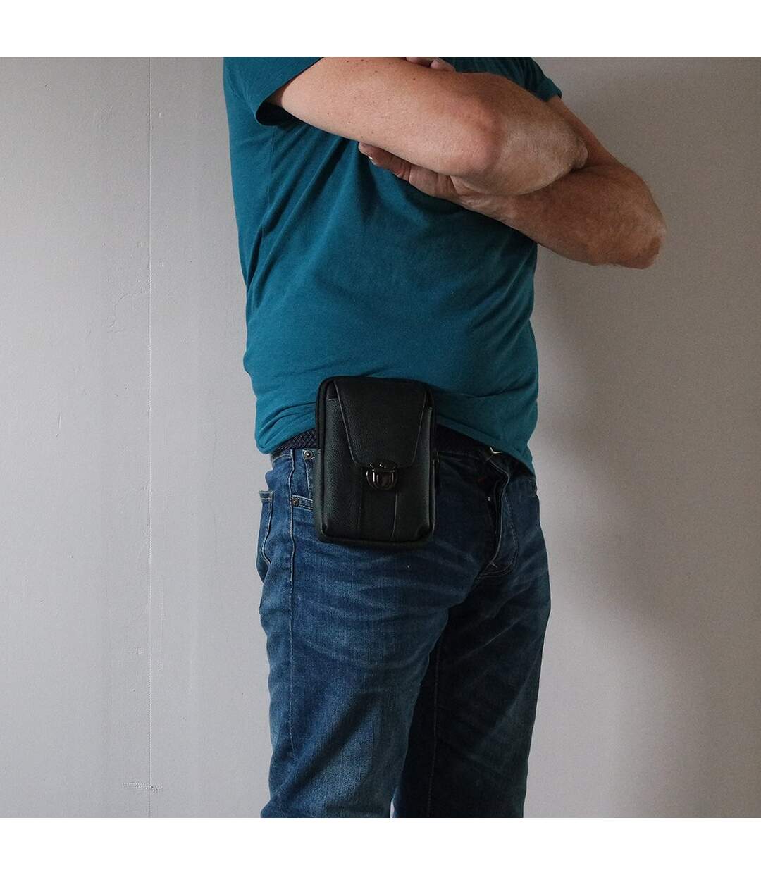 Sacoche ceinture cuir