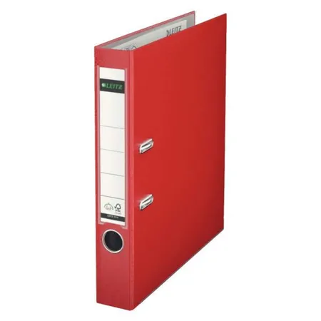 Leitz Qualitäts-Ordner 180° Plastik A4, 52mm schmal, rot