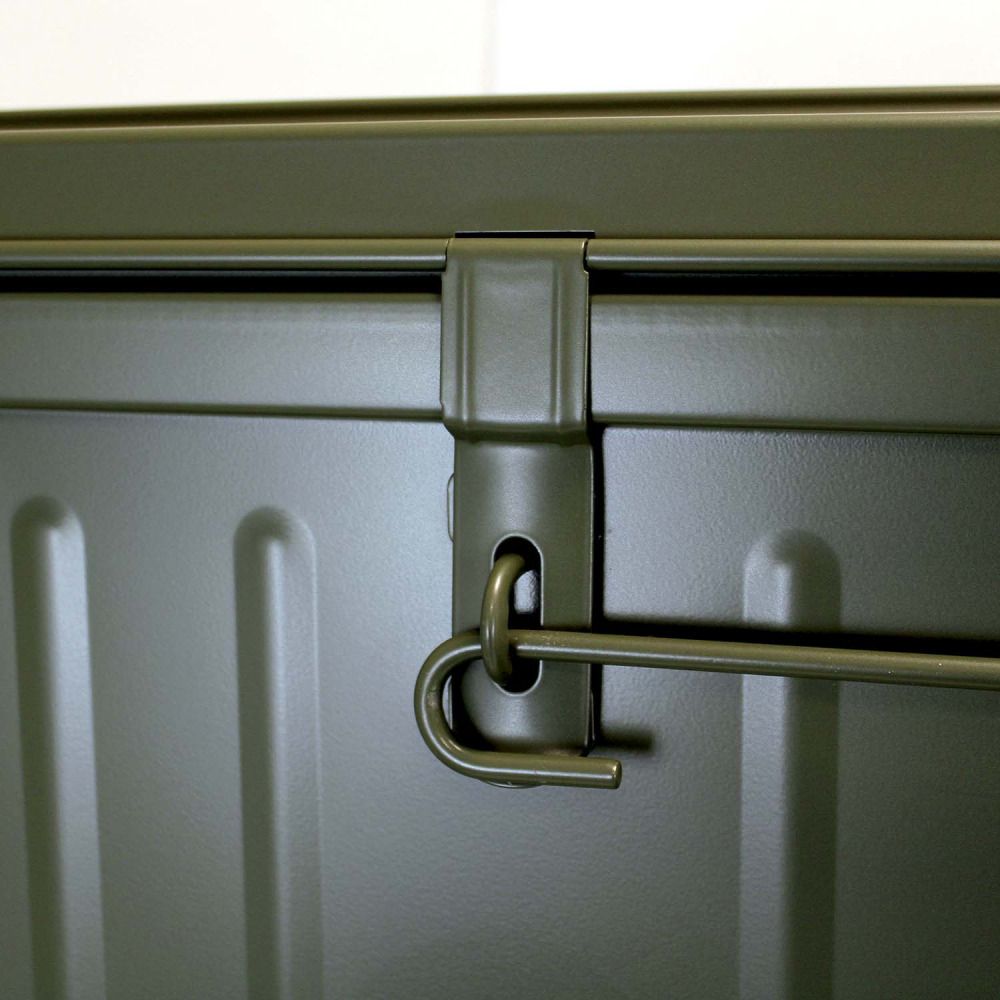 Cantine de rangement en acier premium 110 cm kaki 225 l
