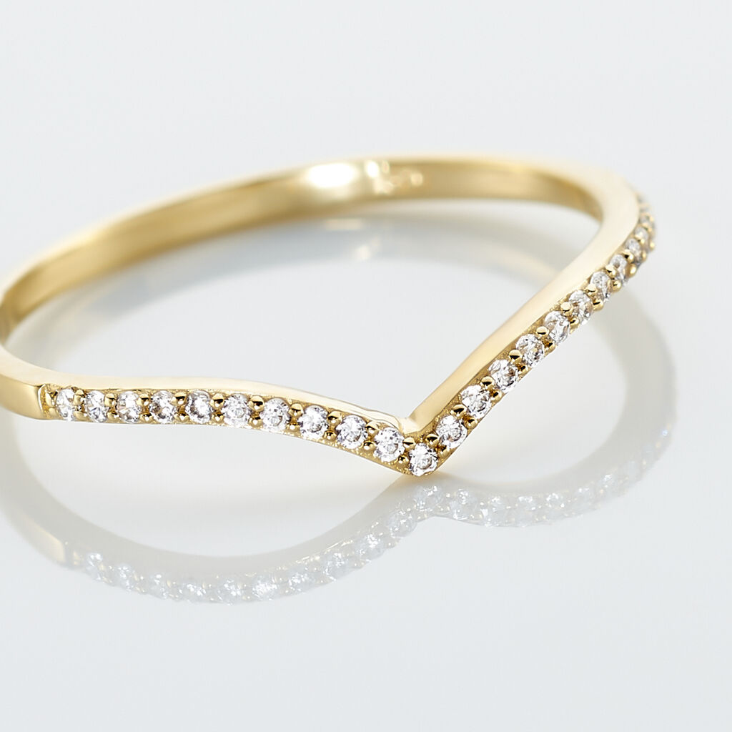 Bague Dounia Or Jaune Oxyde De Zirconium