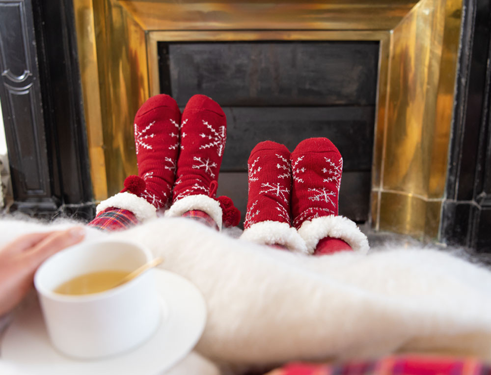 Chaussons chaussettes-Famille d'amour