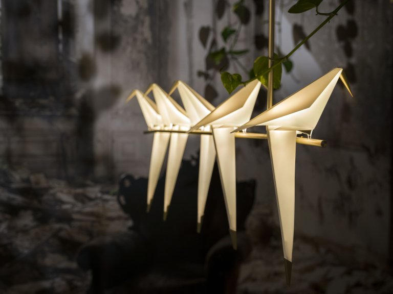 Moooi Perch Light Branch hanglamp LED large messing/wit