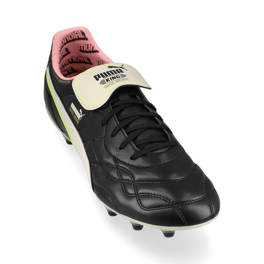 PUMA King Top X Mundial FG/AG - Noir/Blanc/Poison Pink