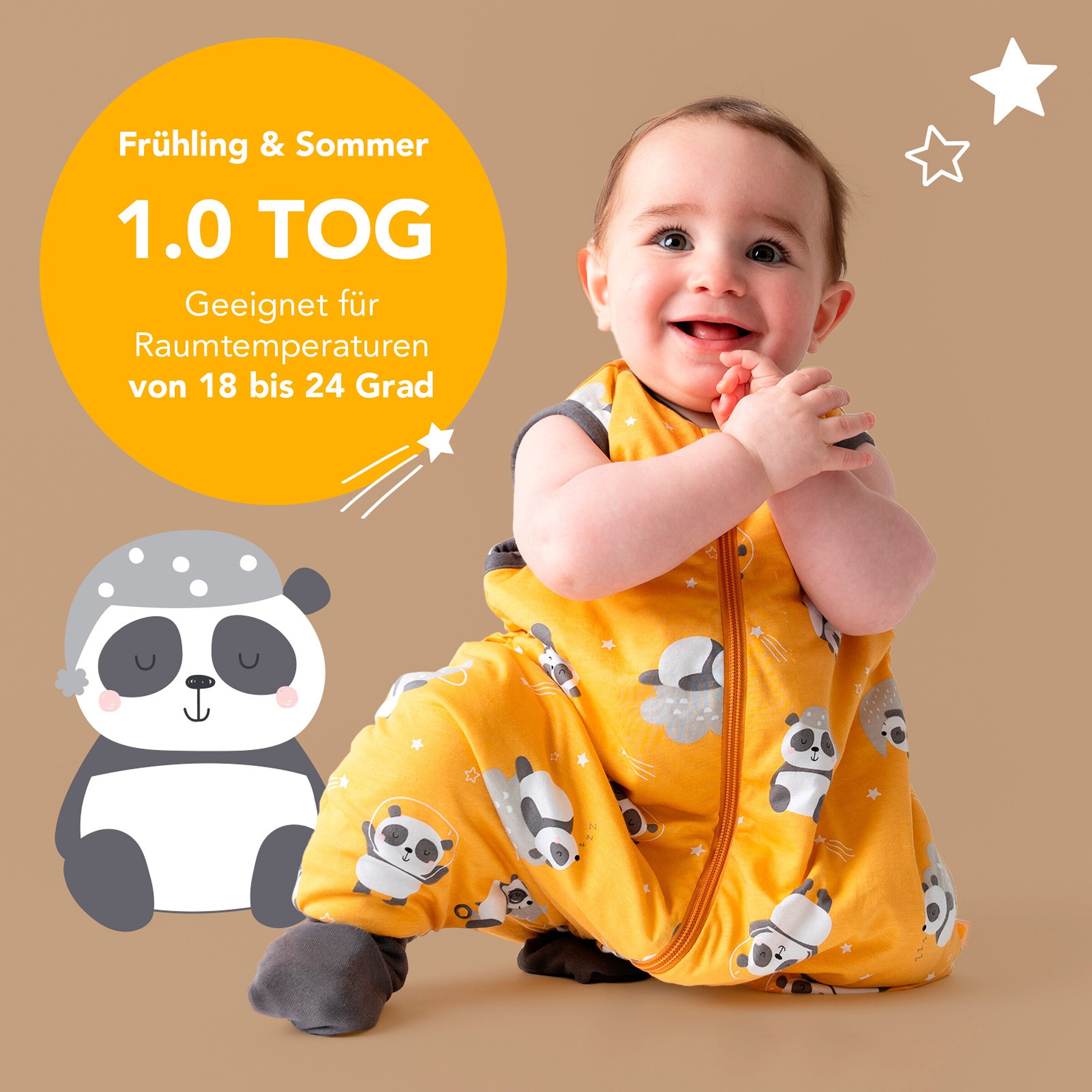 schlummersack Schlafsack mit Füßen 1.0 Tog Panda