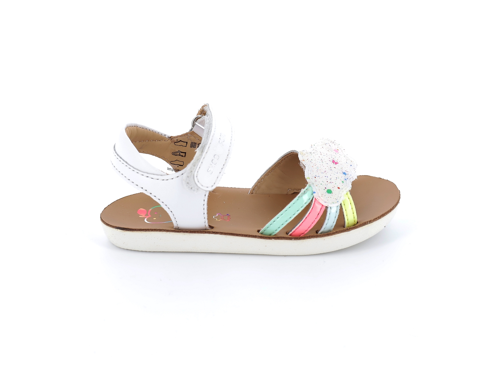 Shoopom-GOA MULTI K4MDNS0403 Cuir Blanc-Fushia