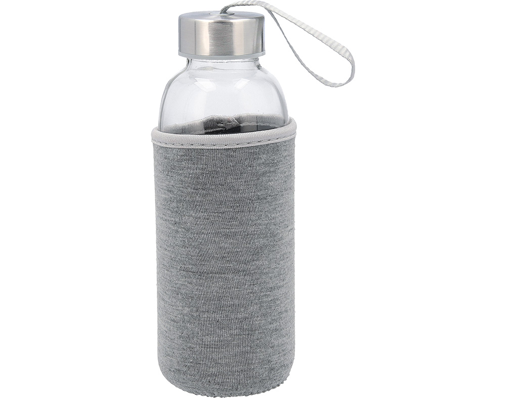 GARRAFA QUID VIDRO COM CAPA CINZENTO 0.4L