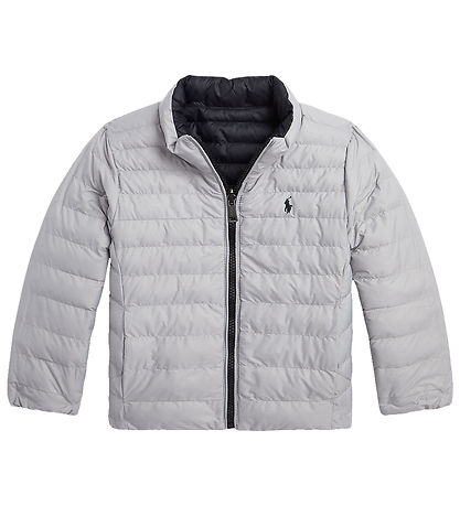 Polo Ralph Lauren Dynejakke - Vendbar - Sort/Gr?