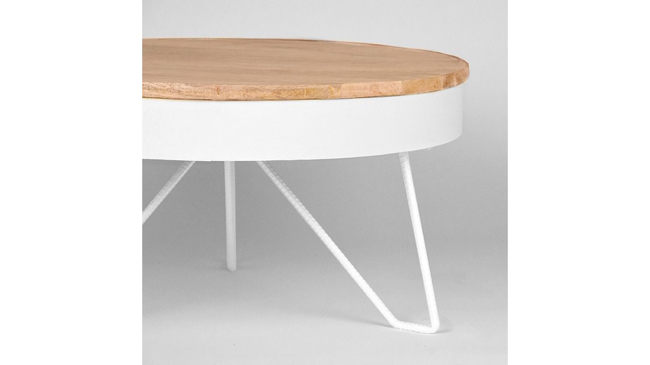 Salontafel wit YS-22.079 Saran ⌀80  x H43 cm