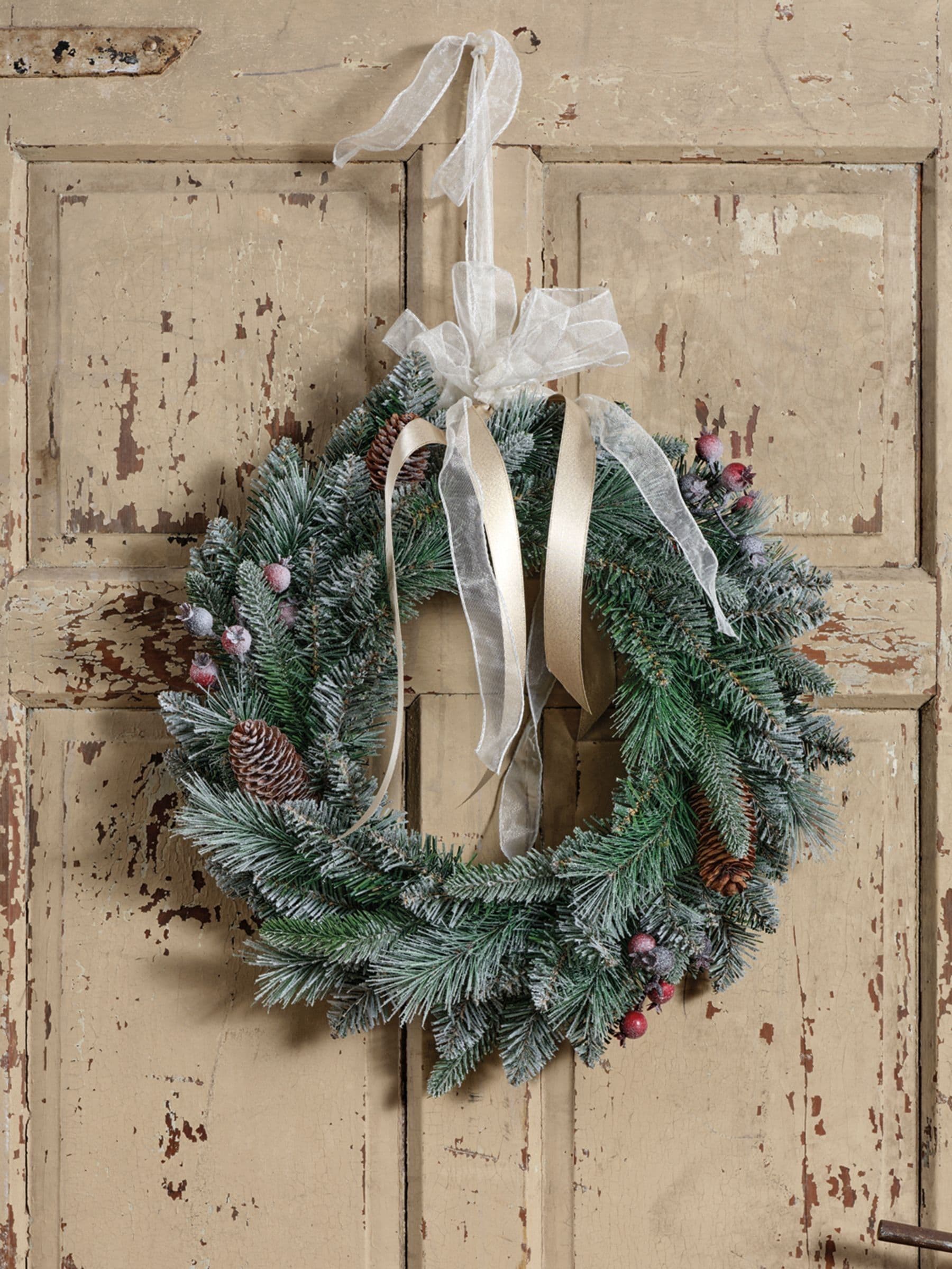 Everlands Windham Frosted 50cm Kerstmis Krans